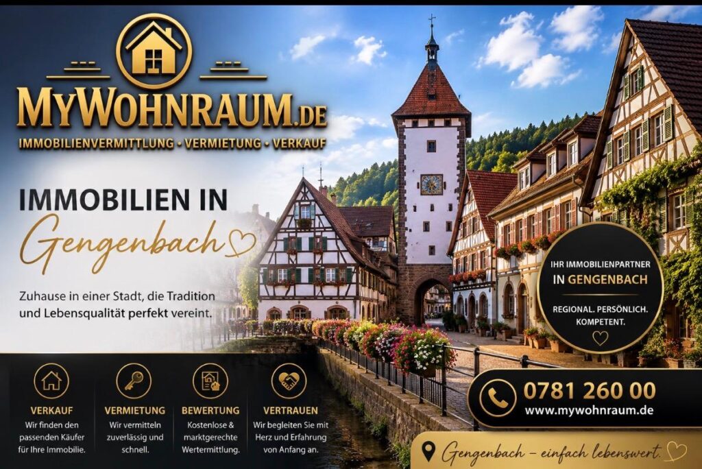 Immobilien in Gengenbach ☎️ 078126 000 – Immobilien verkaufen, vermieten und bewerten